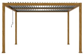 COMET - pergola bioclimatica 3 x 4 effetto legno