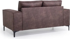 Divano marrone con rivestimento in finta pelle 164 cm Copenhagen – Scandic