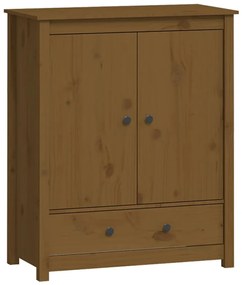 Credenza miele 83x41,5x100 cm in legno massello di pino