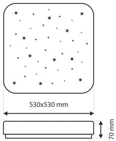 Plafoniera LED dimmerabile FLORA LED/60W/230V 2700-6500K +remote telecomando