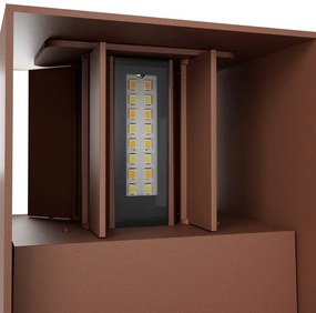 Applique LED Cubo 12W Bidirezionale Corten IP65 CCT OSRAM Chip LED