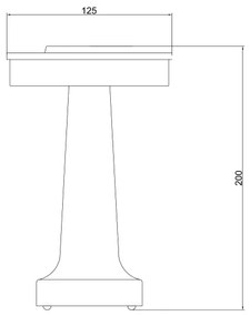 Zuma Line ETLED-53C-SB - LED Lampada da tavolo ricaricabile dimmerabile SONET LED/2,5W/1200mAh oro