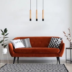 Rabalux 72133 - Lampadario a cavo BRAULIA 3xGU10/50W/230V faggio