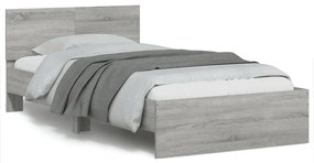 Giroletto Testiera Grigio Sonoma 100x200 cm Legno Multistrato