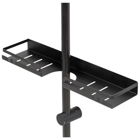 Mensola da bagno autoportante in acciaio inox nero Altarella - Wenko