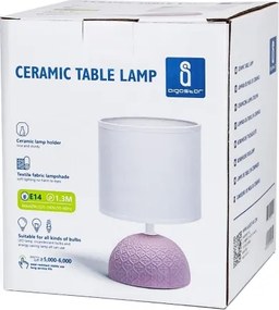 Aigostar - Lampada da tavolo 1xE14/40W/230V rosa/bianco