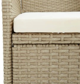 Set Mobili da Pranzo per Giardino 3 pz Beige