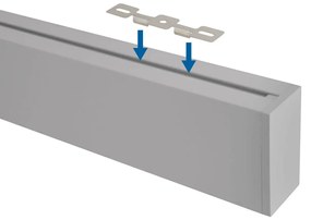 Plafoniera Lineare Alluminio da soffitto per Striscia LED 1 e 2 metri Variante Lunghezza 1 Metro