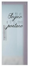Anta per porta scorrevole esterno muro Sogno in vetro nero, L 88 x H 215 cm spessore 10 mm, apertura destra