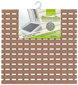 Pedana Doccia 54 x 54 in Plastica con Gommini Antiscivolo Bianca
