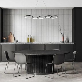 Lampadario LED a sospensione con filo OLYMPIA 5xLED/10W/230V nero