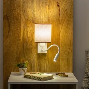 Brilagi - Applique a LED NUBILA 1xE27/25W/230V + LED/3W bianco/marrone