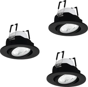 Eglo 902287 - Set di 3 plafoniere LED RGBW dimmerabili SALICETO-Z LED/4,7W/230V nero