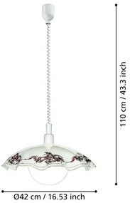EGLO 3041 - Lampada a sospensione VETRO 1xE27/60W