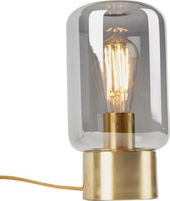 Lampada da tavolo di design in ottone con vetro fumé - Bliss Cute