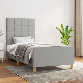 Giroletto Senza Materasso Grigio Chiaro 80x200 Cm Tessuto /