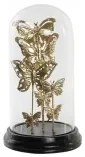 Statua Decorativa DKD Home Decor Cristallo Nero Dorato Metallo Farfalle (18,5 x 18,5 x 32,5 cm)