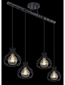 Globo 15388-4D - Lampadario su filo CLASTRA 4xE27/60W/230V