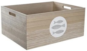 Scatola Decorativa DKD Home Decor Naturale Legno MDF Spirali Mediterraneo 50 x 40 x 22,5 cm