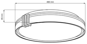 Plafoniera LED dimmerabile da bagno ARLETTA LED/72W/230V IP44 + +TC