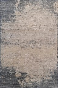 Tappeto Farashe geometrico in viscosa beige/grigio chiaro, L 230 x L 160 cm