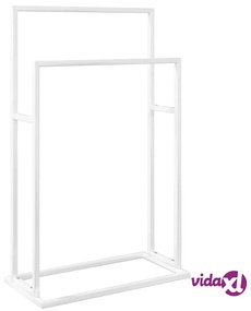 vidaXL Portasciugamani Autoportante Bianco 48x24x78,5 cm in Ferro