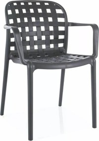 Sedia Strip II in polipropilene grigio – 58x42x83 cm
