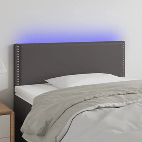 Testiera Grigio A Led 90x5x78/88 Cm İn Similpelle /