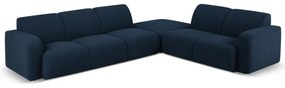 Divano angolare blu scuro in tessuto bouclé (angolo destro) Molino - Micadoni Home