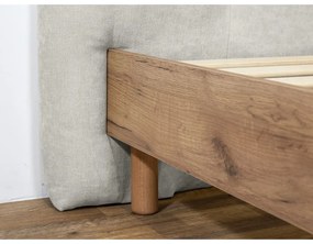 Letto matrimoniale imbottito grigio chiaro rete inclusa 180x200 cm Kumo - Bobochic Paris