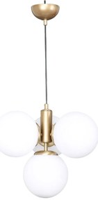 Lampada a sospensione con paralume in vetro oro e bianco ø 15 cm Hector - Squid Lighting