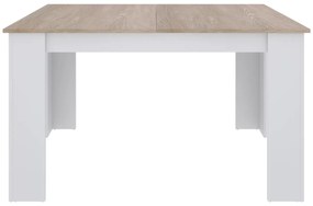 Tavolo Da Pranzo Allungabile Fino a 190 cm In Legno Aragona Tavolino Consolle Estensibile Salotto Salone Sala Pranzo Design Moderno Elegante 190 x 78 x 90 cm Colore Bianco E Rovere