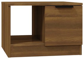 Tavolino da salotto rovere marrone 50x50x36cm legno multistrato