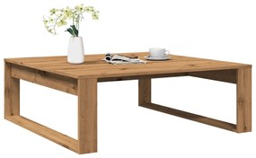 Tavolino Salotto Rovere Artigianale 100x100x35 Cm İn Truciolato /