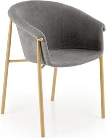 Sedia imbottita k489 grigio/oro