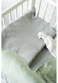 Biancheria da letto per bambini in lino verde Natura, 70 x 100 cm Sage - Linen Tales