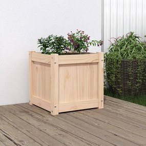 Fioriera Da Giardino 40x40x40 Cm İn Legno Massello Di Pino /