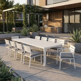 Tavolo In Alluminio Allungabile Telescopico 100x200-280 Cm Telex Bianco