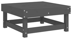 Set salotto da giardino 5 pz grigio in legno massello di pino