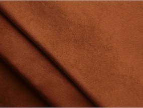 Divano componibile arancione con rivestimento in velluto 285 cm Lokua – Makamii