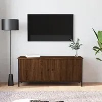 Mobile TV con Ante Rovere Marrone 102x35x45cm Legno Multistrato 826294