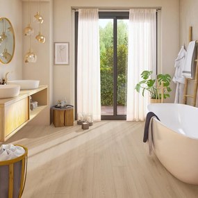 Pavimento SPC passaggio intenso Nuva Clean Naturale Sp 5 mm CERAMIN con sottopavimento integrato 2.538 m²