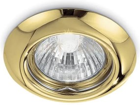 Gfa015- faretto da incasso in metallo colore oro 1 luce attacco gu1...