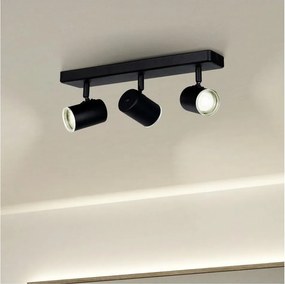 Eglo 901966 - Faretto da bagno CONSUMA 3xGU10/5W/230V IP44 nero