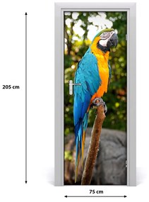 Adesivo per porta Ara pappagallo 75x205 cm