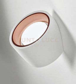 Nasso applique da parete 1 luce attacco gx53 tonda rame in gesso e ...