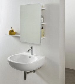 Milk Lavabo A Parete 60x51 Rosso Lucido