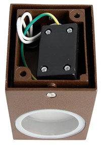 Lampada da parete industriale marrone ruggine IP44 - Baleno