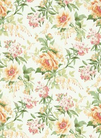 Sanderson Tapete Olivia - Botanical Green/ Orange