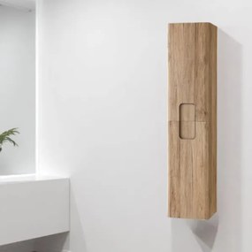 Colonna bagno sospesa 160 cm ARCO due ante reversibile Rovere Nodi